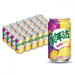 美年达可乐 Mirinda 百香果菠萝味 果味汽水 低糖酸甜